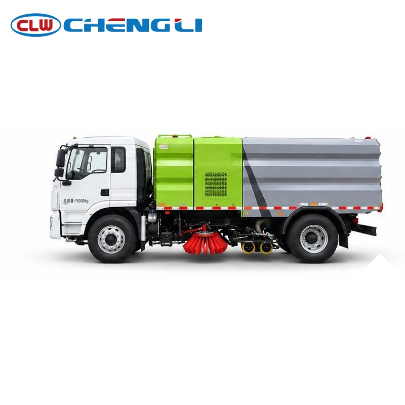 Single-Engine Road Sweeper Truck — side view