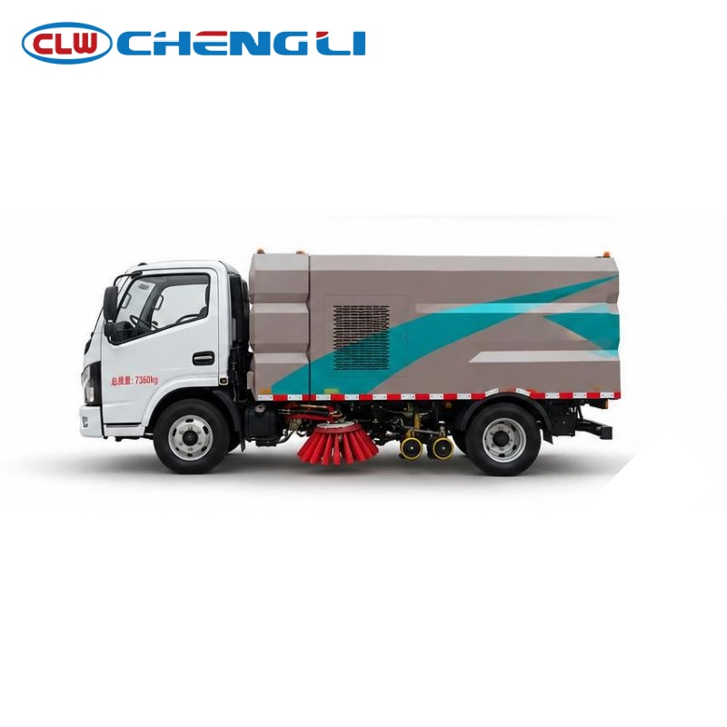 Compact Road Sweeper Truck — side view