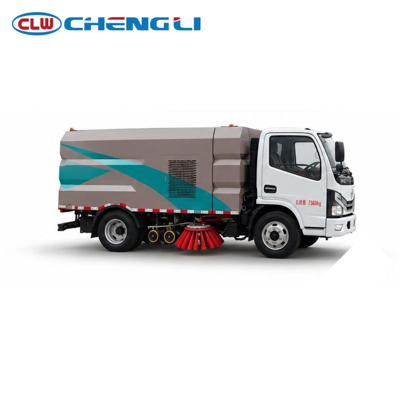 Compact Road Sweeper Truck — side view