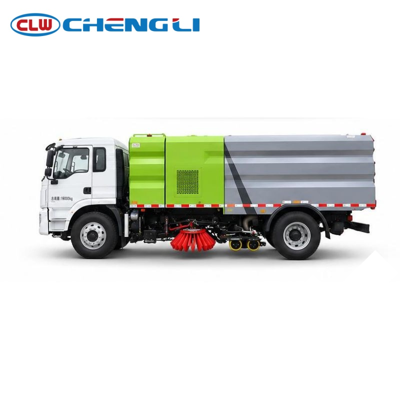 Single-Engine Road Sweeper Truck — side view