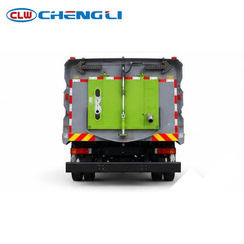 Single-Engine Road Sweeper Truck — rear view