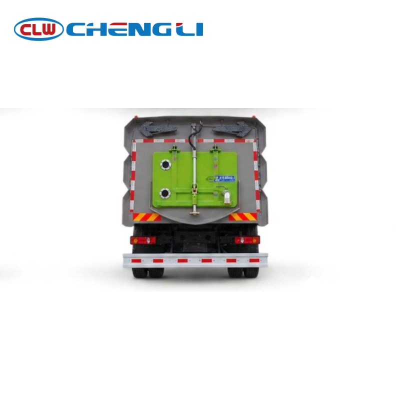 High-Pressure Road Sweeper Truck — rear view