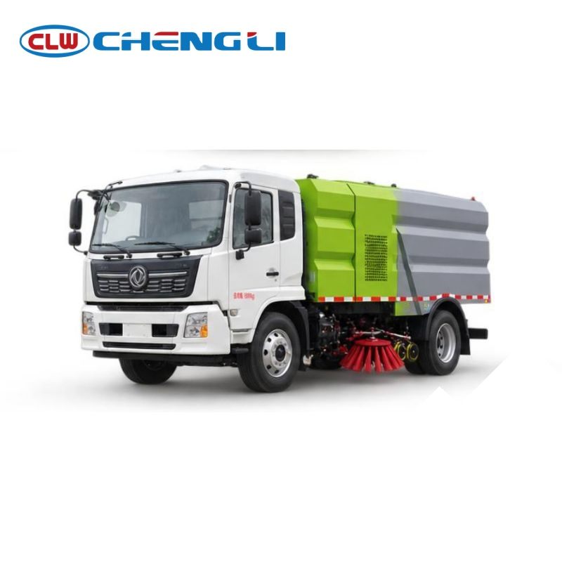 High-Pressure Road Sweeper Truck — front-side view