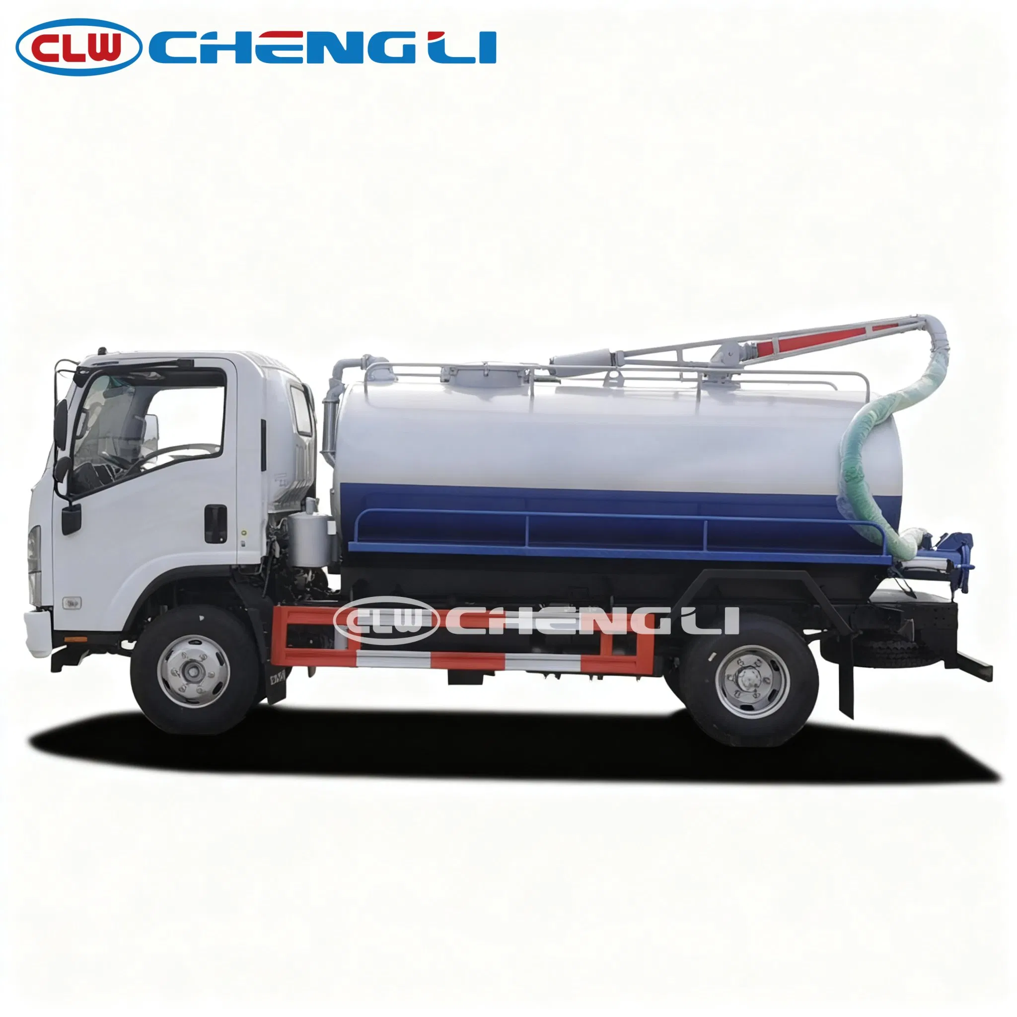 4x2 vacuum truck, left-side view