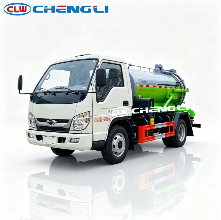 2,200L Mini Vacuum Truck — front-side view