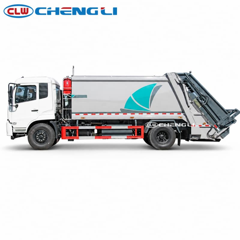 14m³ Municipal Garbage Compactor Truck — side view