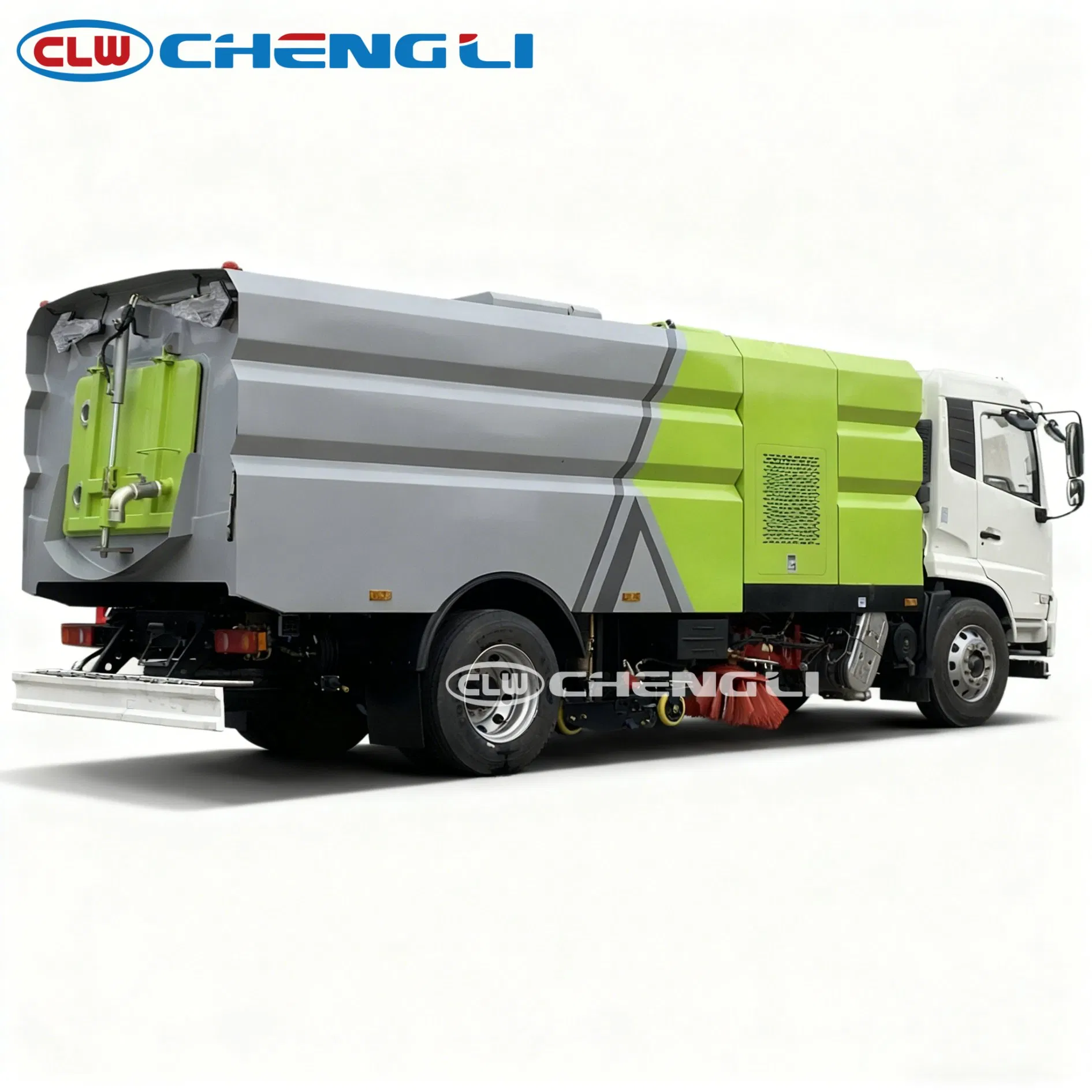 4x2 road sweeper truck, rear-right view