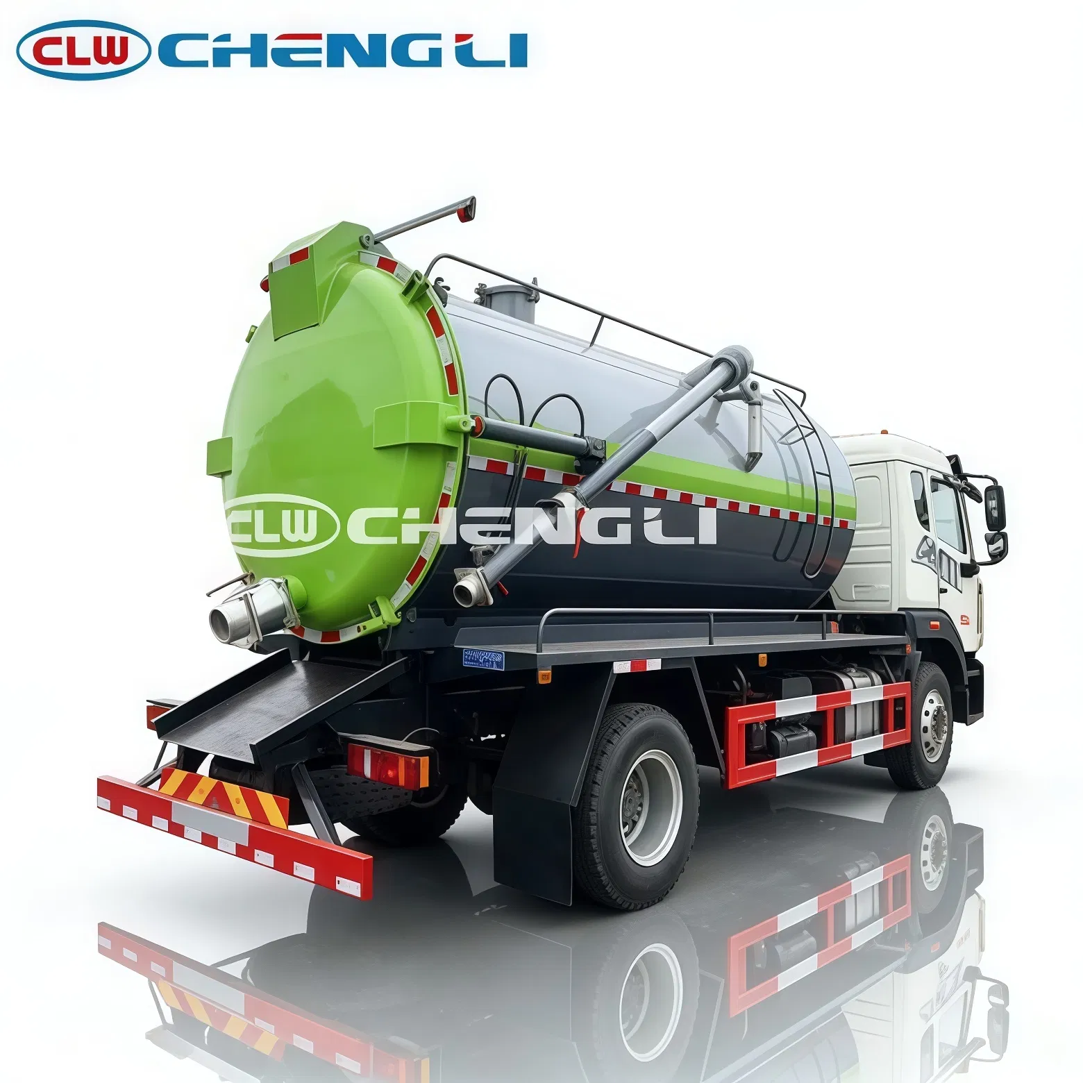 13,800L 4×2 Vacuum Truck — rear-side view