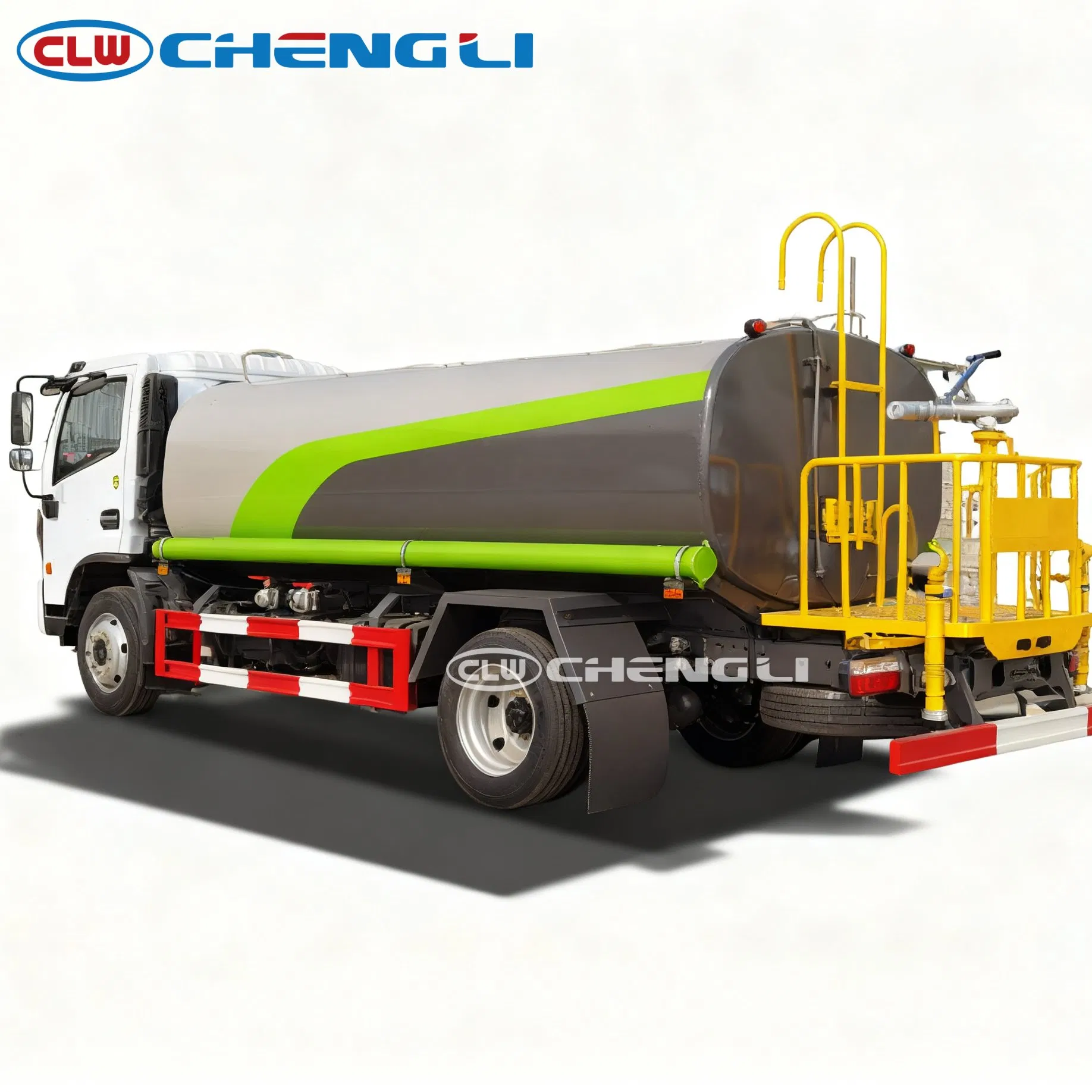 9,000L 4×2 Water Tank Truck — rear-side view