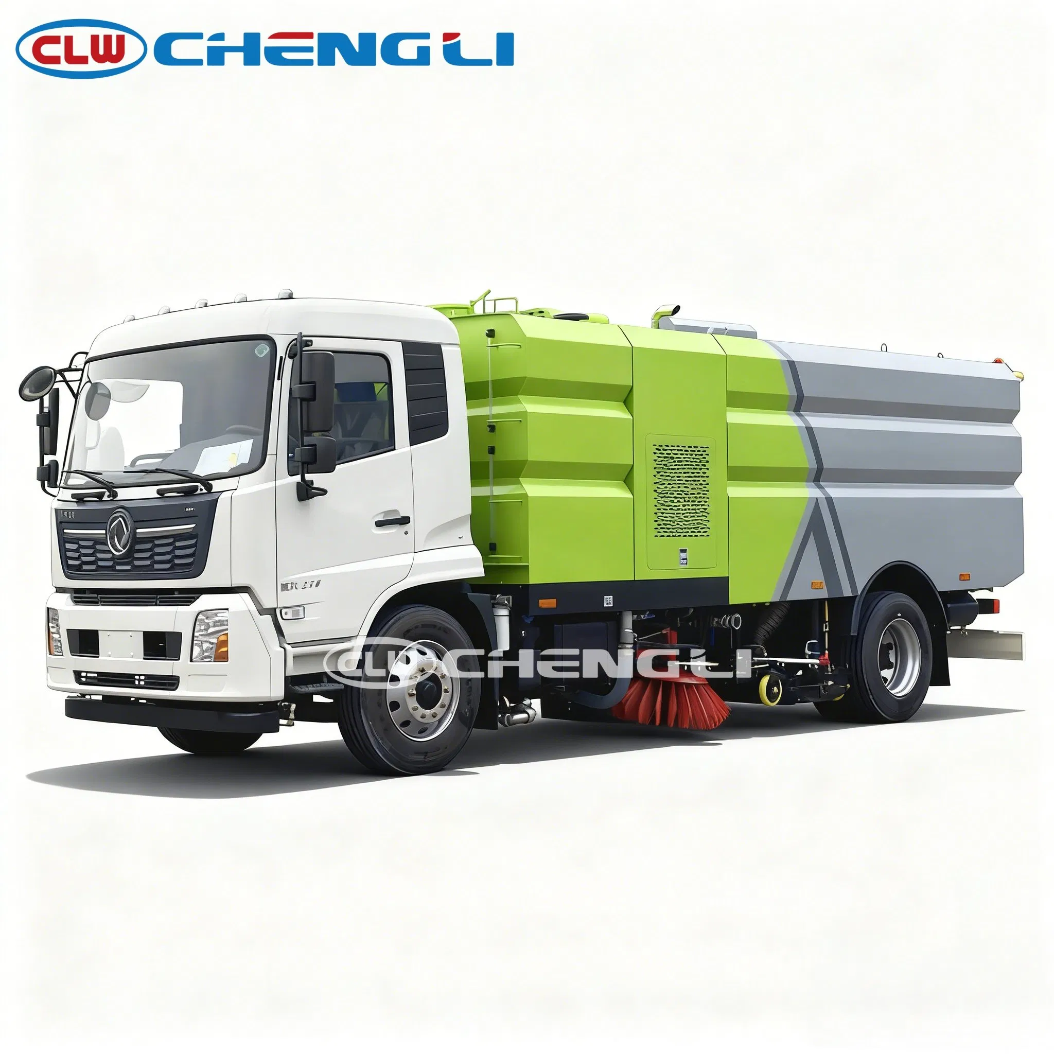 4x2 road sweeper truck, front-left view