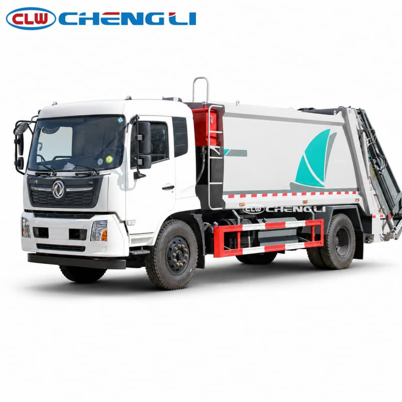 14m³ Municipal Garbage Compactor Truck — front-side view