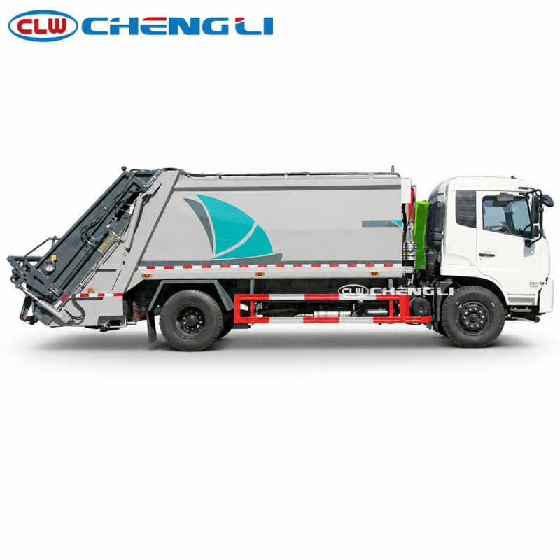14m³ Municipal Garbage Compactor Truck — side view