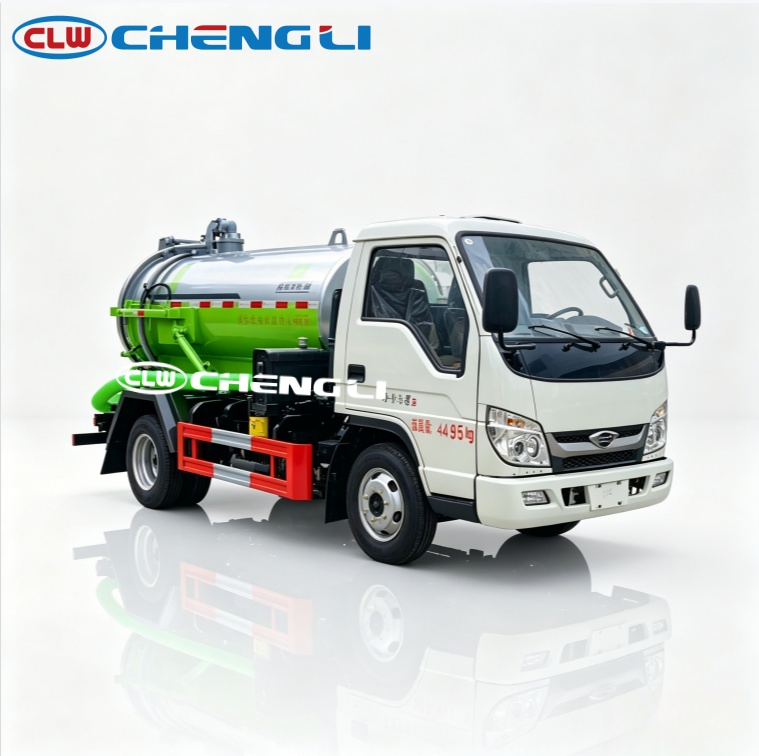 2,200L Mini Vacuum Truck — front-side view