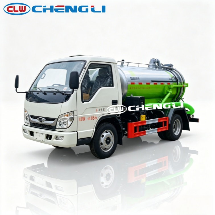 2,200L Mini Vacuum Truck — front-side view