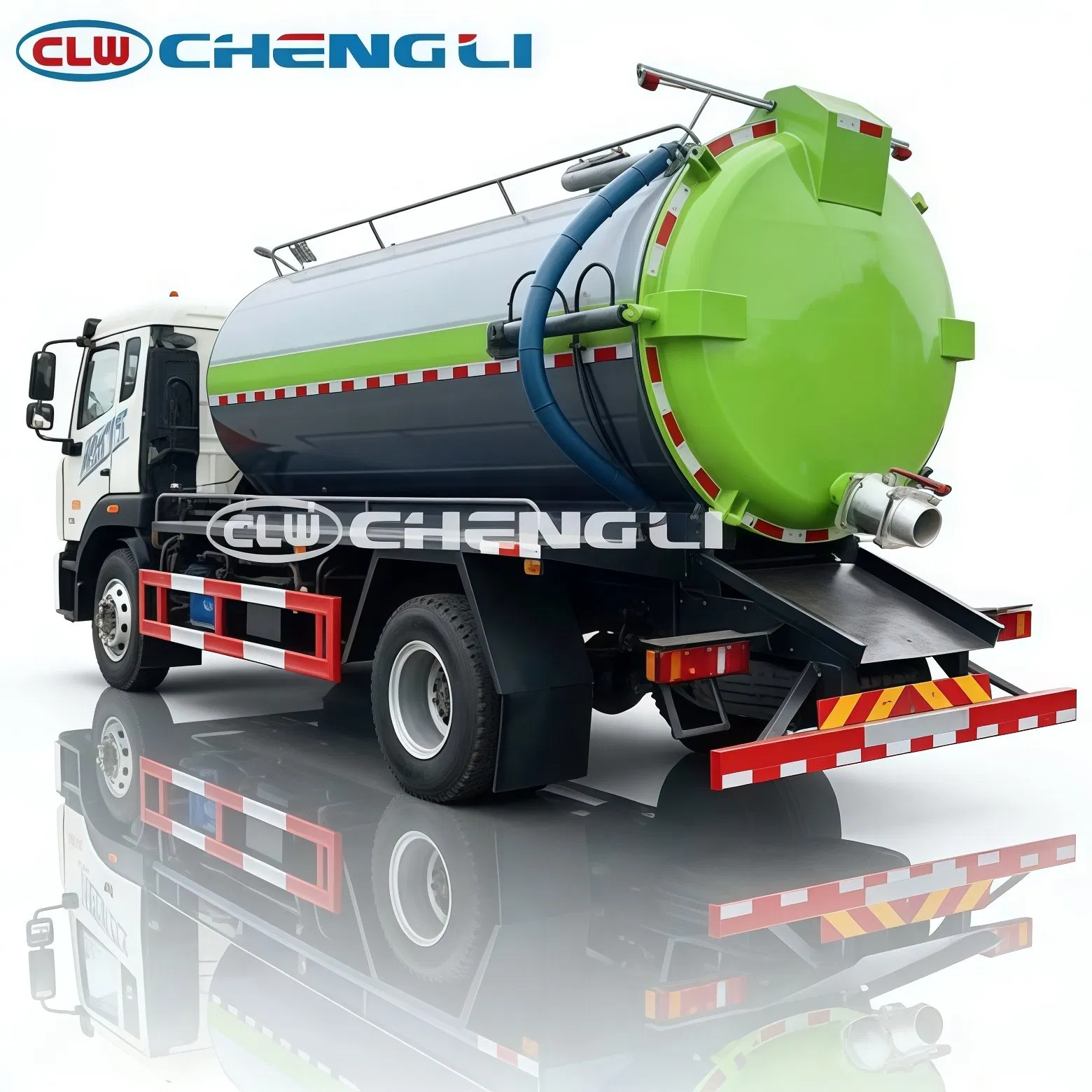 13,800L 4×2 Vacuum Truck — rear-side view